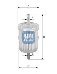 Топливный фильтр UFI 31.001.00