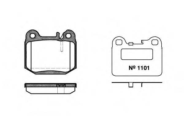 Комплект тормозных колодок, дисковый тормоз REMSA 0014.40