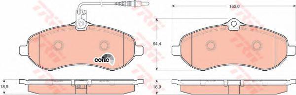 Комплект тормозных колодок, дисковый тормоз TRW GDB1719