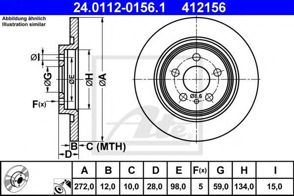 Тормозной диск ATE 24.0112-0156.1