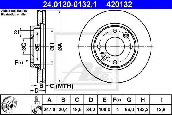 Тормозной диск ATE 24.0120-0132.1