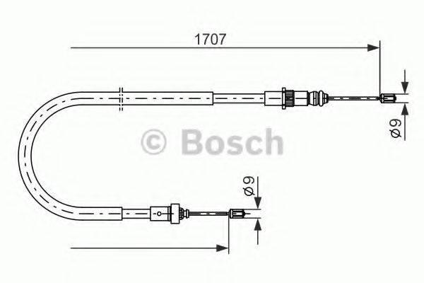 Трос, стояночная тормозная система BOSCH 1 987 477 587