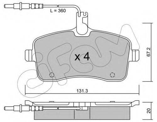 Комплект тормозных колодок, дисковый тормоз CIFAM 822-600-0