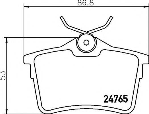 Комплект тормозных колодок, дисковый тормоз TEXTAR 2476501