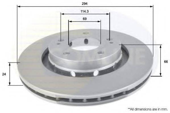 Тормозной диск COMLINE ADC0370V