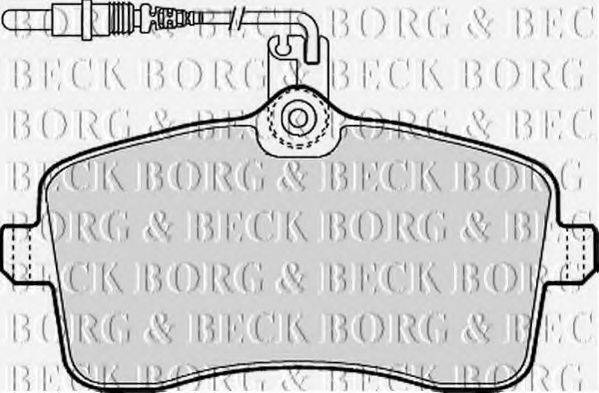 Комплект тормозных колодок, дисковый тормоз BORG & BECK BBP1897
