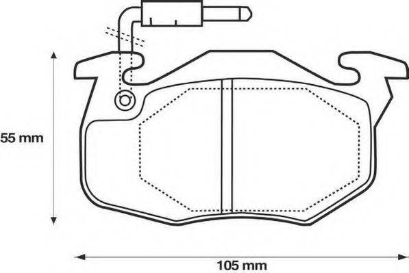 Комплект тормозных колодок, дисковый тормоз JURID 571332J