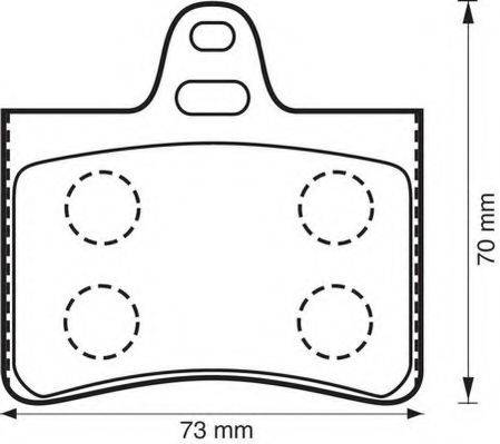 Комплект тормозных колодок, дисковый тормоз JURID 573028J