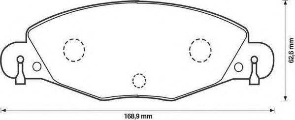 Комплект тормозных колодок, дисковый тормоз JURID 573029J