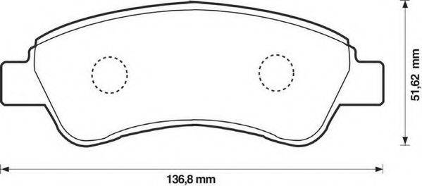 Комплект тормозных колодок, дисковый тормоз JURID 573030JC