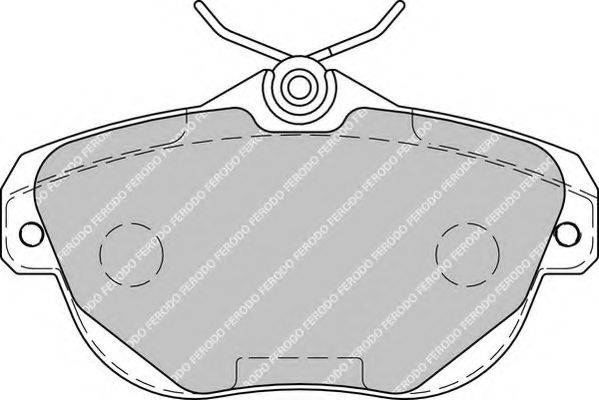 Комплект тормозных колодок, дисковый тормоз FERODO FDB1838