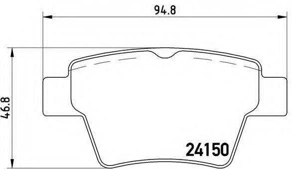 Комплект тормозных колодок, дисковый тормоз BREMBO P 61 080