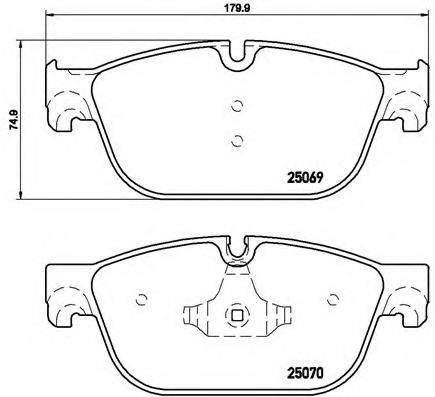 Комплект тормозных колодок, дисковый тормоз BREMBO P 61 115