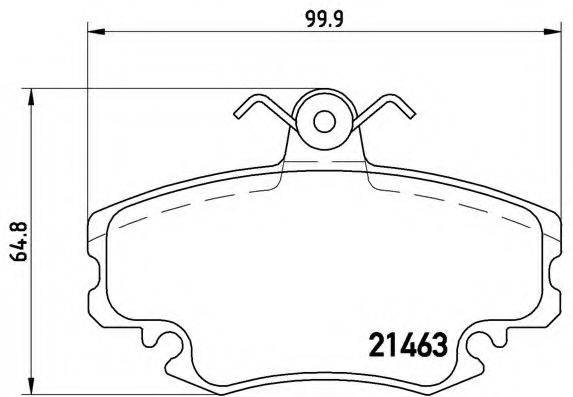 Комплект тормозных колодок, дисковый тормоз BREMBO P 68 038