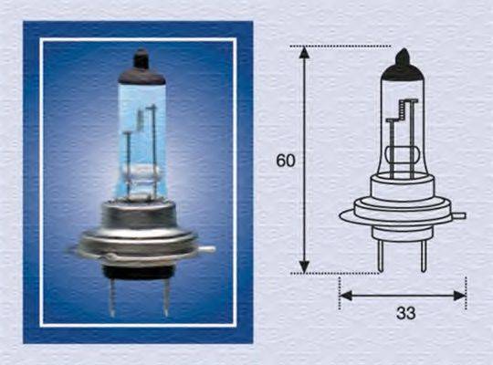 Лампа накаливания, фара дальнего света; Лампа накаливания, основная фара; Лампа накаливания, противотуманная фара; Лампа накаливания MAGNETI MARELLI 002557100000